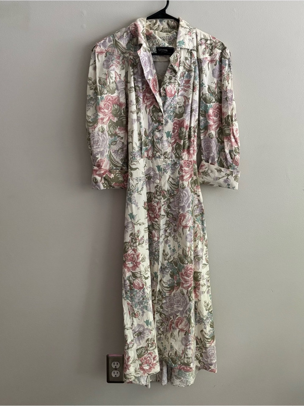 Vintage Pastel Floral Dress